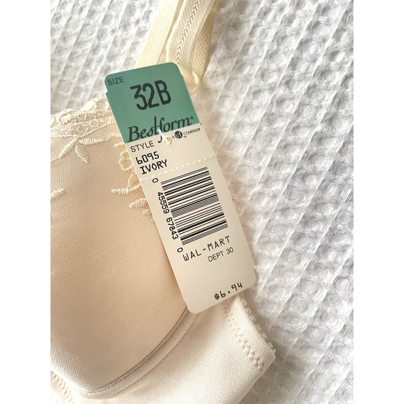 NWT Vintage Bestform Bra 32B Lined Wire Free 6095 - Picture 4 of 4